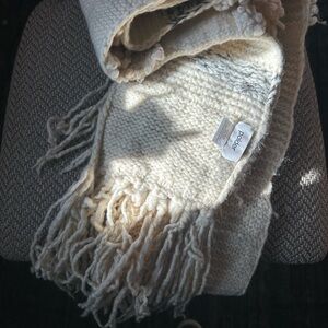 Ivory Extra long and Cozy Wool Scarf